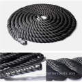 Black 30Ft Strength Training Mount Gym Battle Rope